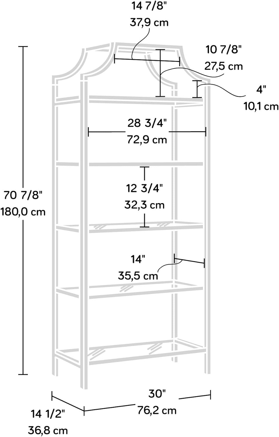 Black Bookcase U9698