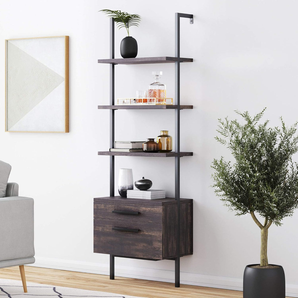 5-Shelf Modern Bookcase A7310