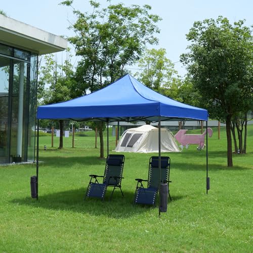 10x10 Heavy Duty Pop Up Canopy Tent with Sand Bags and Carrying Bag P2609