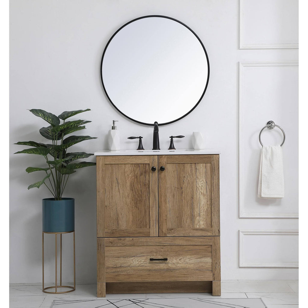 18 inch Natural Oak Vanity Cabinet Set G75264