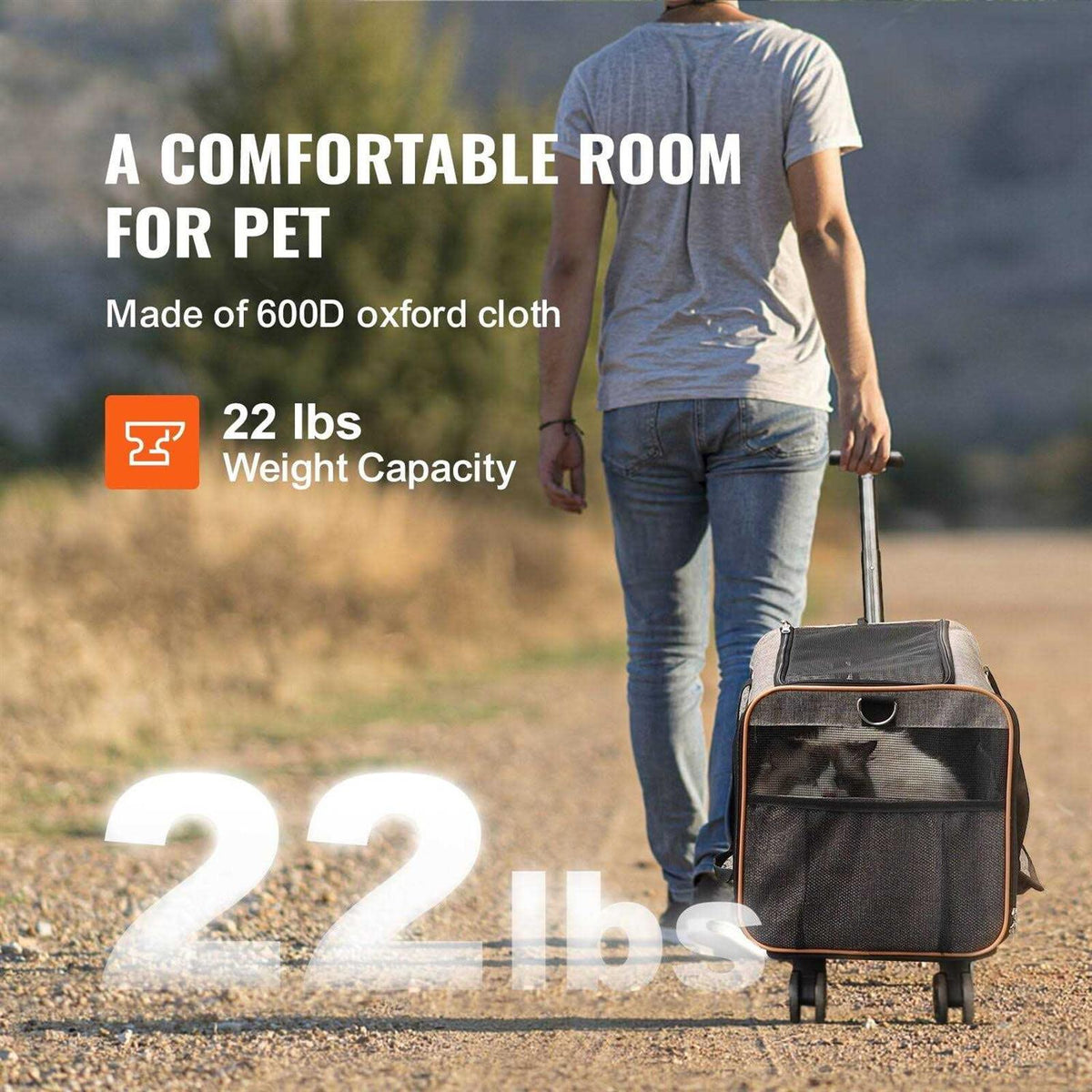 Cat Carrier with Wheels K833896