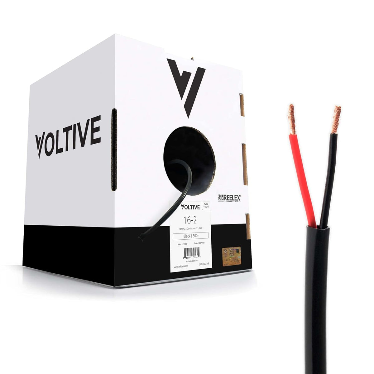 16 AWG 2 Conductor Oxygen-Free Copper Speaker Wire White I6204