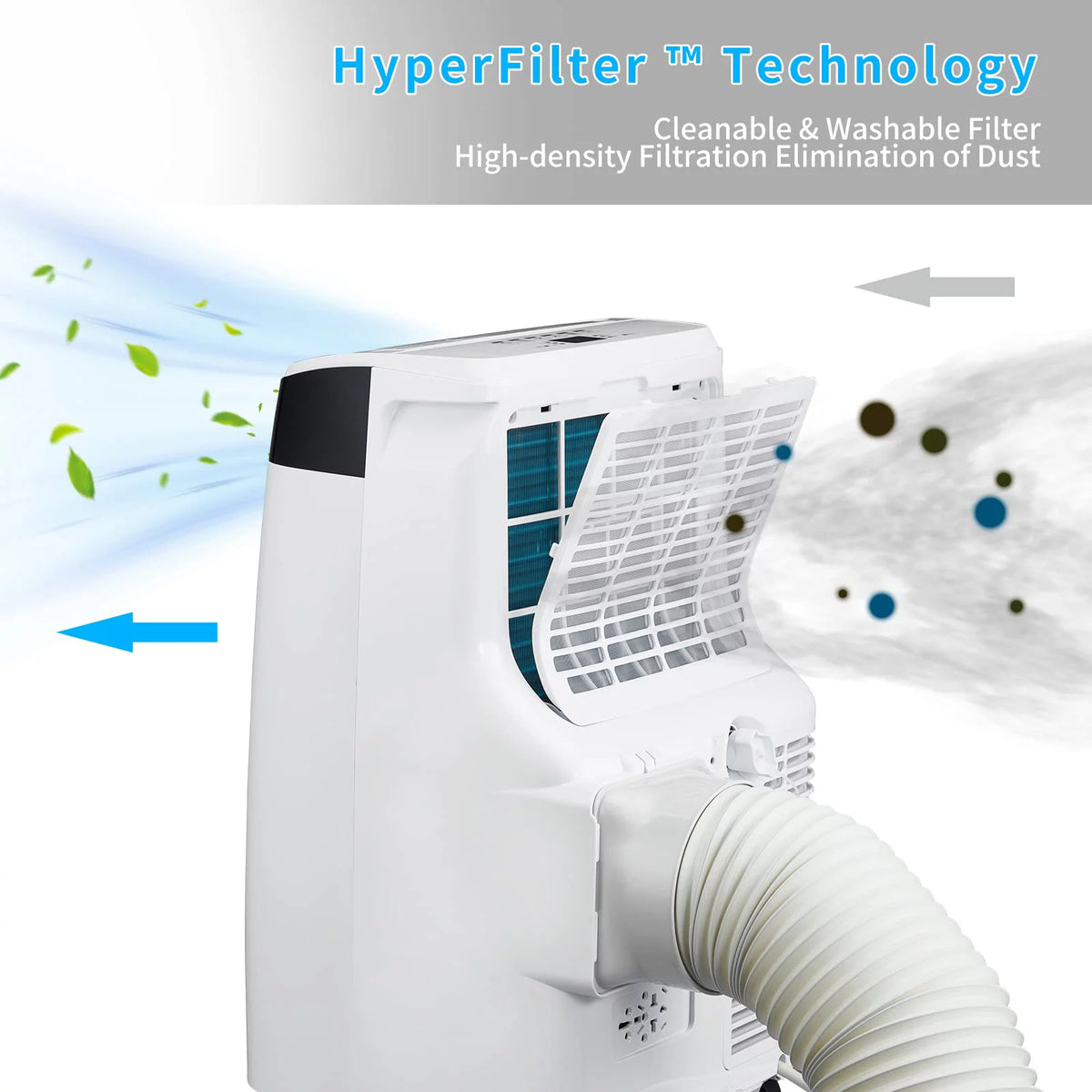 Portable Air Conditioners Fan, 10,000 BTU, with Dehumidifier, Remote Control & Window Kit Q86248