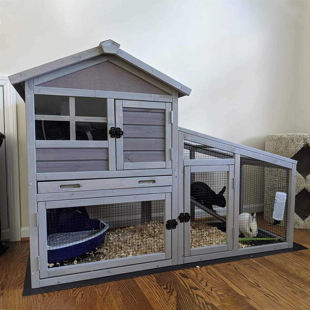 Indoor Outdoor Rabbit Hutch with Ventilation Door J5209