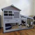 Indoor Outdoor Rabbit Hutch with Ventilation Door J5209