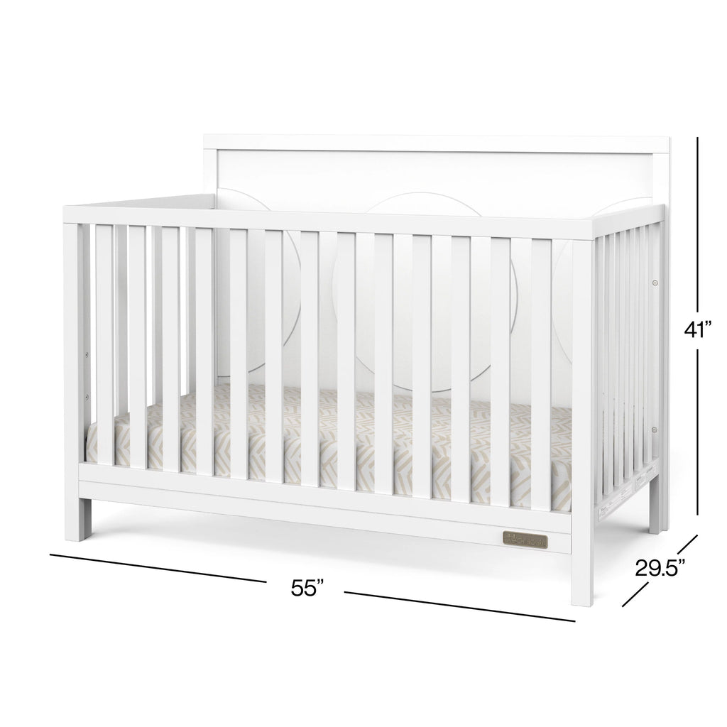 3-Piece Convertible Crib Dresser and Chest Nursery Set Matte White R3853