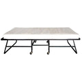 Black Metal Rollaway Bed Frame with Mattress N417