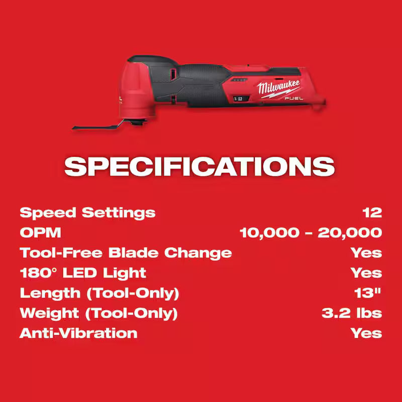 12V Cordless Oscillating Multi-Tool with 2.5 Ah Battery Pack Z495