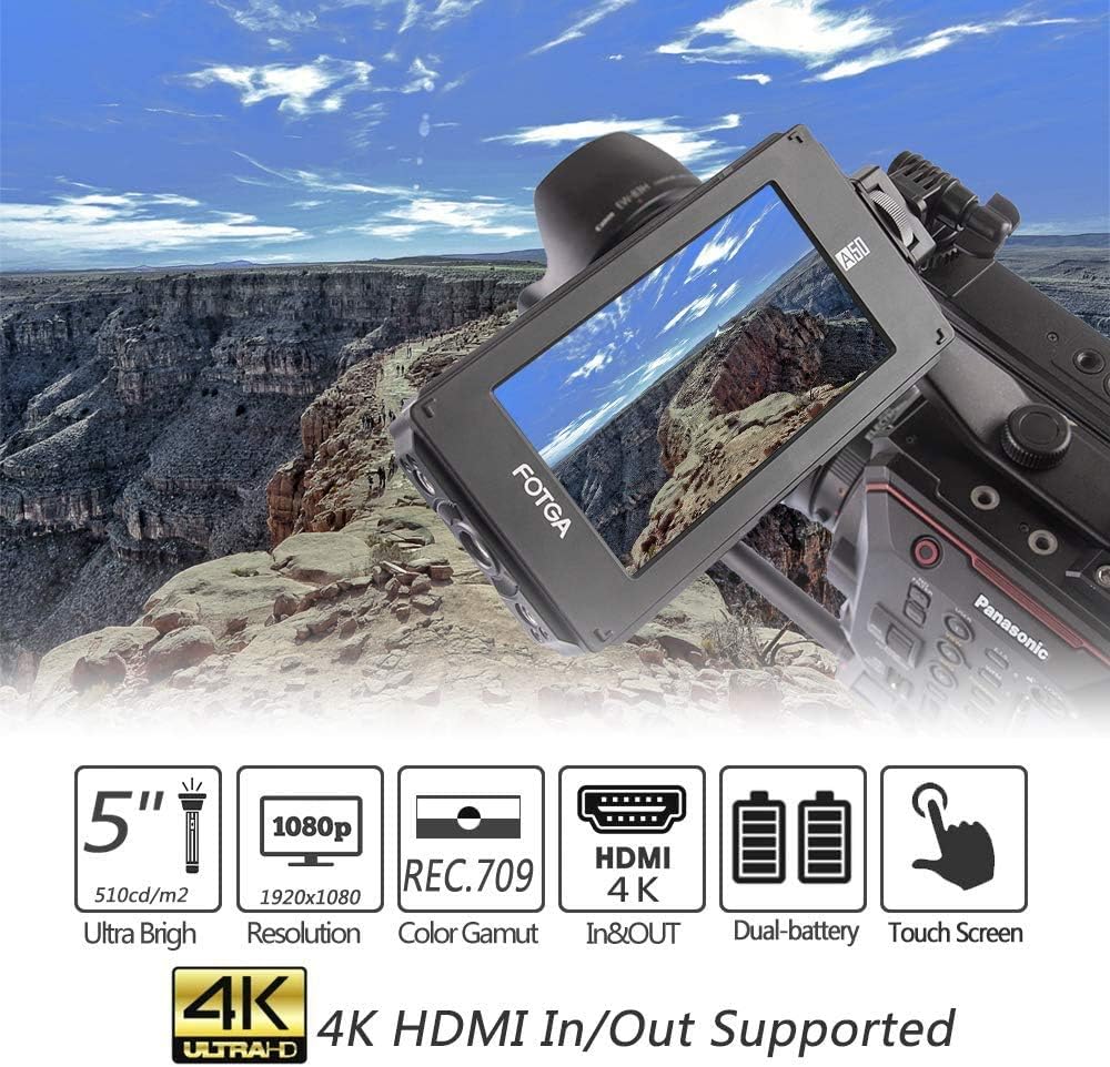 5 Inch Full HD Touch Screen On-Camera Field Monitor with HDMI 4K I160197