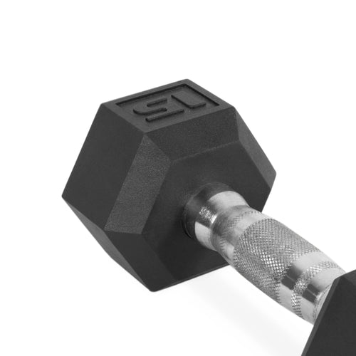 15lb Rubber Hex Dumbbell O129
