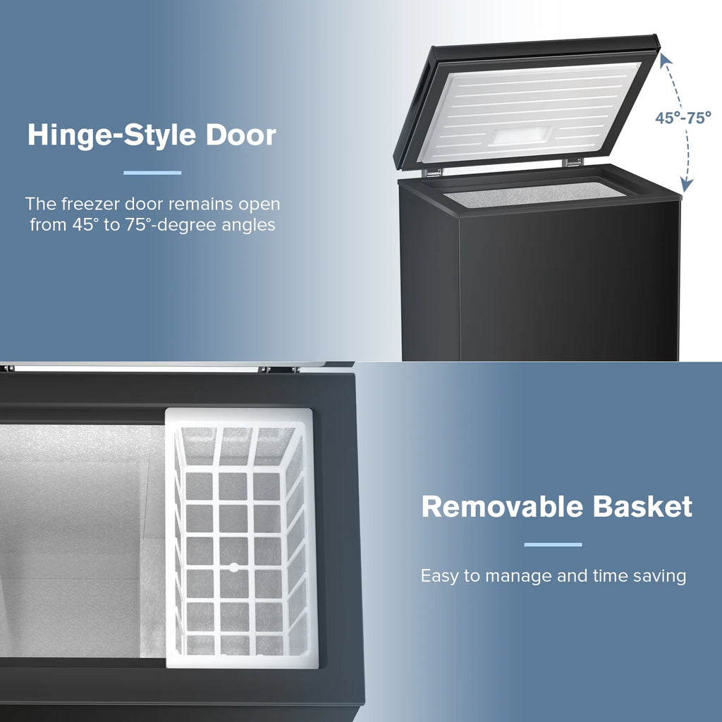 2.7 Cubic Feet Black Chest Freezer V4700