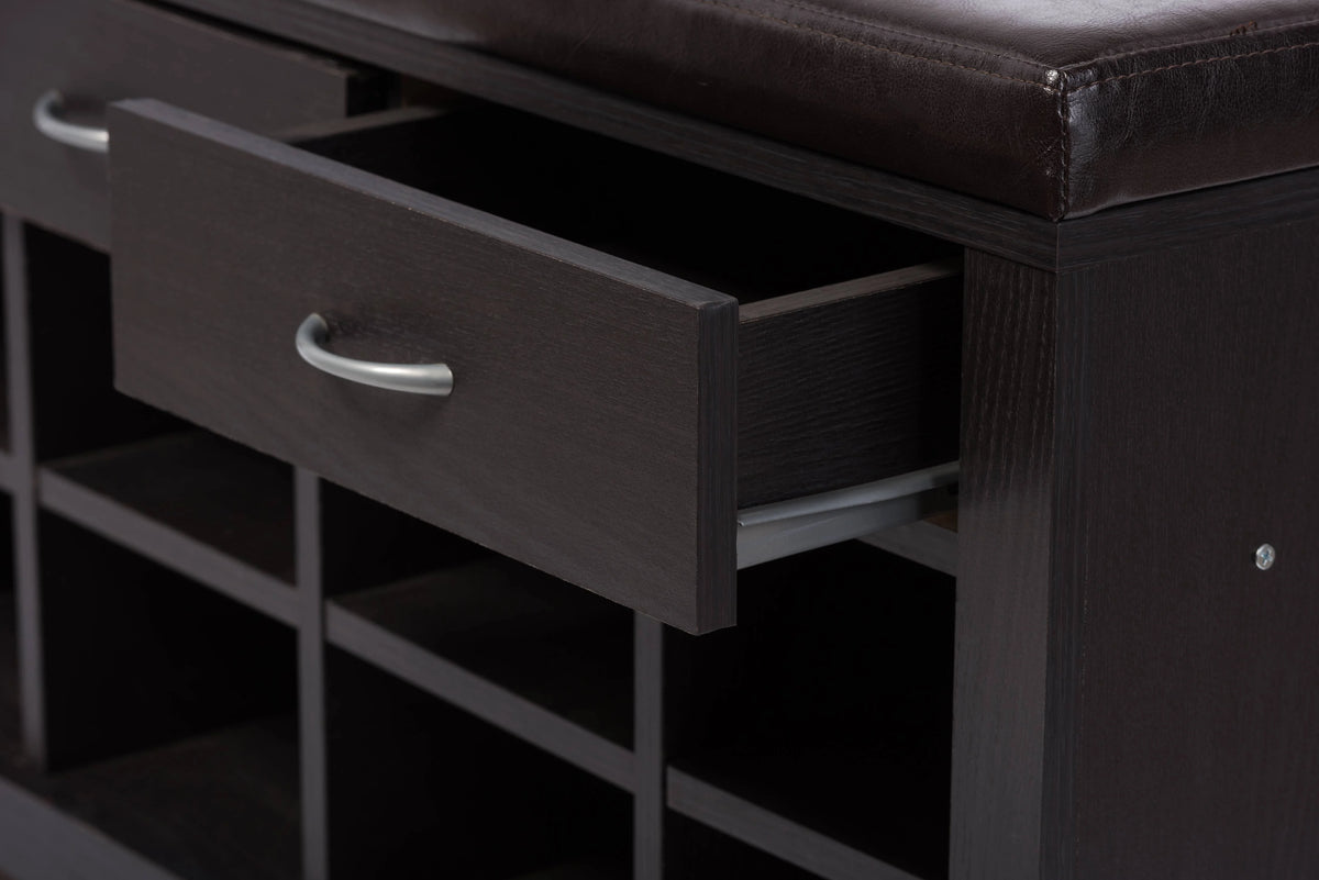 Espresso Entryway Bench D520495