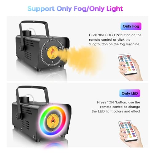 Fog Machine with 45 LED Lights and Wireless Remote Control A47575
