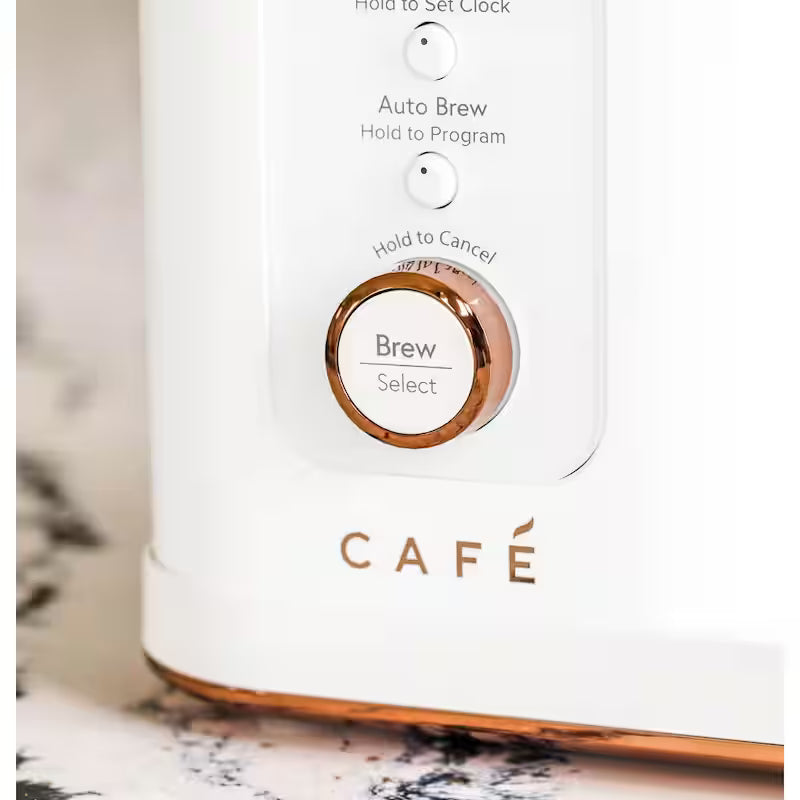10 Cup Matte White Drip Coffee Maker with Thermal Carafe N201504