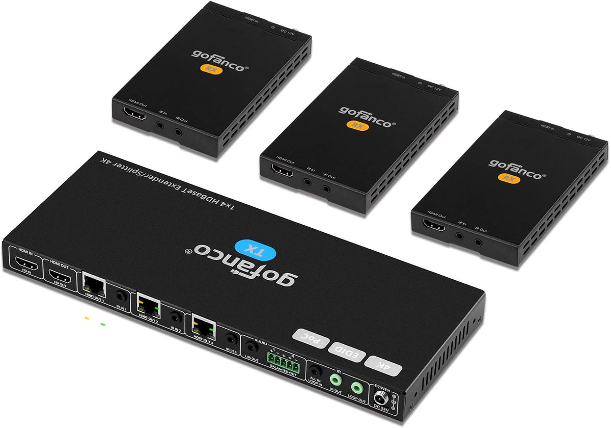 1x2 HDMI Extender Splitter Full HD 1080p Over Cat5e/Cat6/Cat7 Ethernet Cable D6757