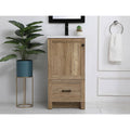 18 inch Natural Oak Vanity Cabinet Set G75264