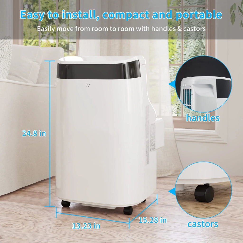 Portable Air Conditioners Fan, 10,000 BTU, with Dehumidifier, Remote Control & Window Kit Q86248