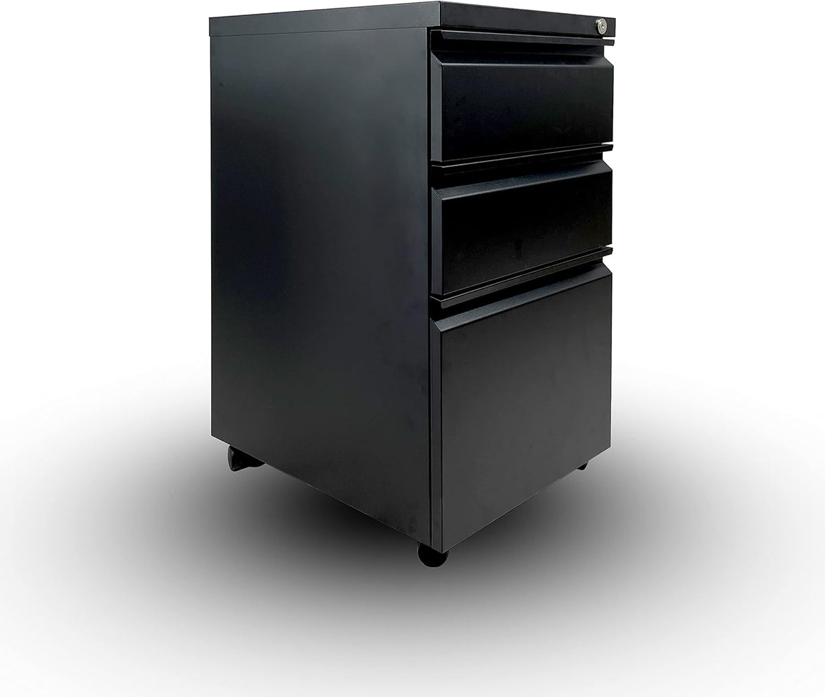 2 Drawer Black Mobile Locking File Cabinet Letter Legal Size N953131