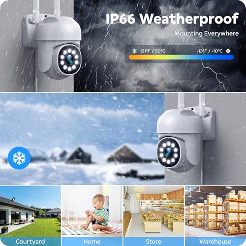 16CH 4K Wireless Security Camera System with 8 White PTZ Cameras Y387144