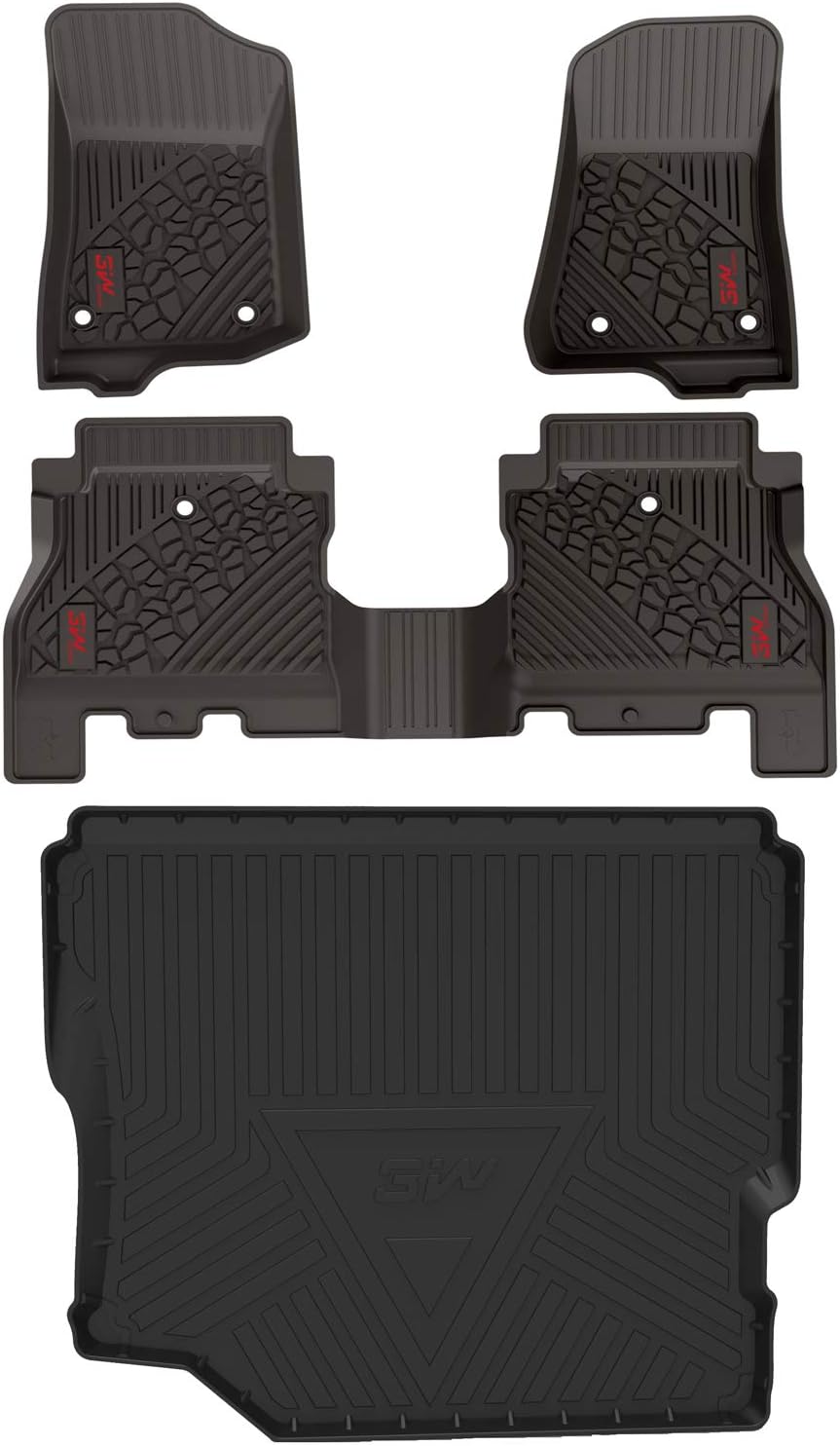 Black TPE Floor Mats for Jeep Wrangler JL 4 Doors Full Set C959139