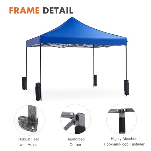 10x10 Heavy Duty Pop Up Canopy Tent with Sand Bags and Carrying Bag P2609
