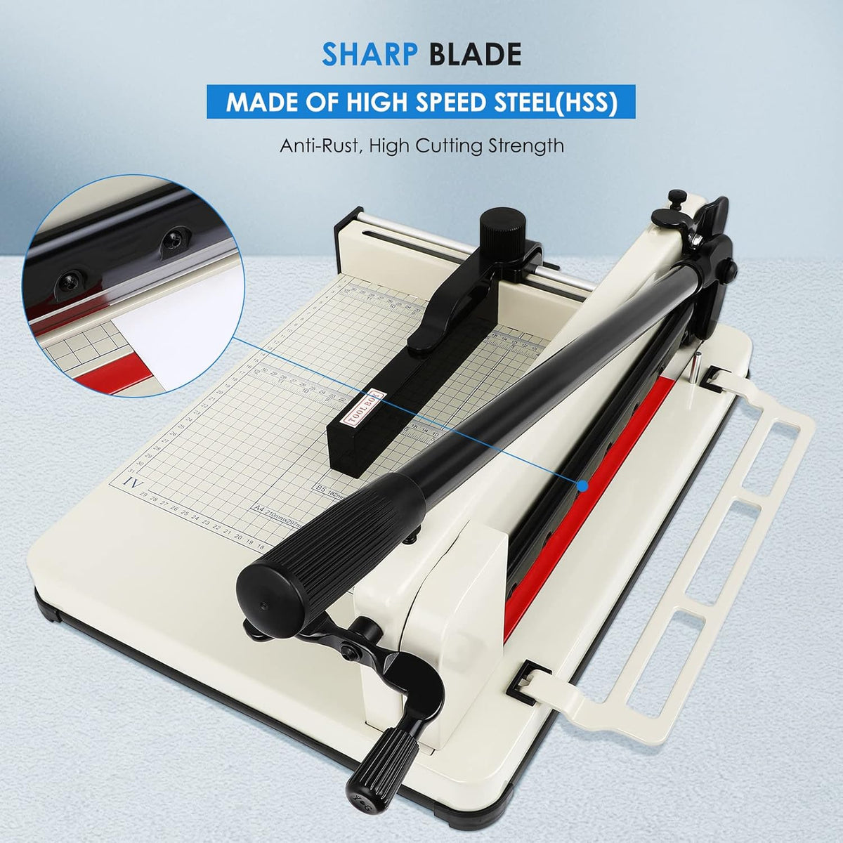 Heavy Duty 12 Guillotine Paper Cutter 500 Sheets Capacity Paper Trimmer T4589
