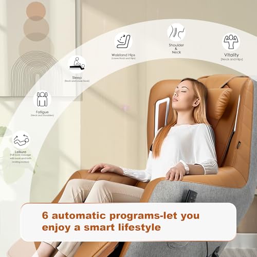 Zero-Gravity Massage Chair 360° Swivel Heat White C914
