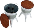 Black Coffee Table with Wood Top I805054