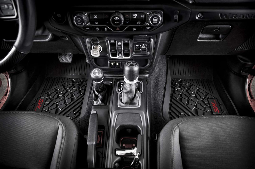 Black TPE Floor Mats for Jeep Wrangler JL 4 Doors Full Set C959139