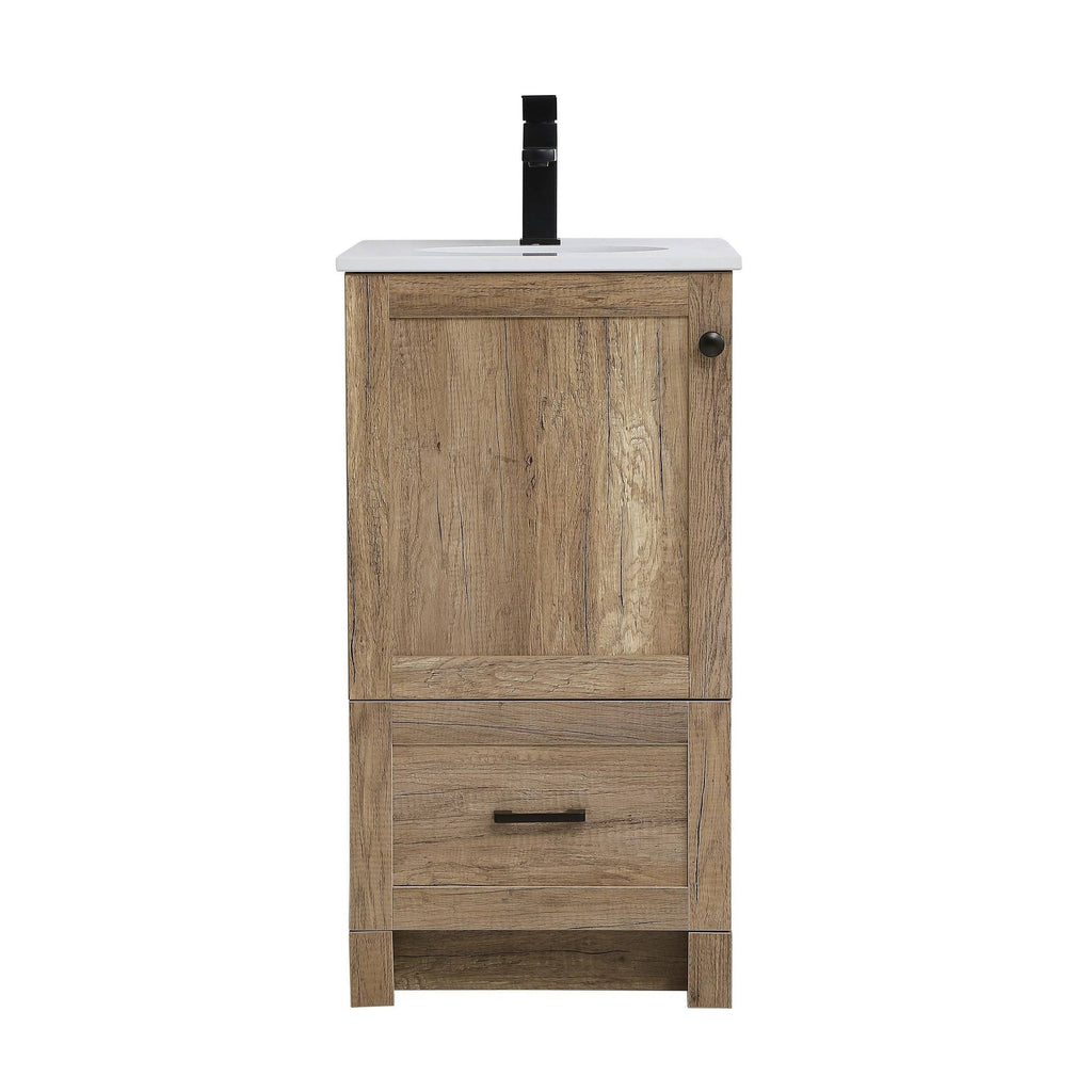18 inch Natural Oak Vanity Cabinet Set G75264