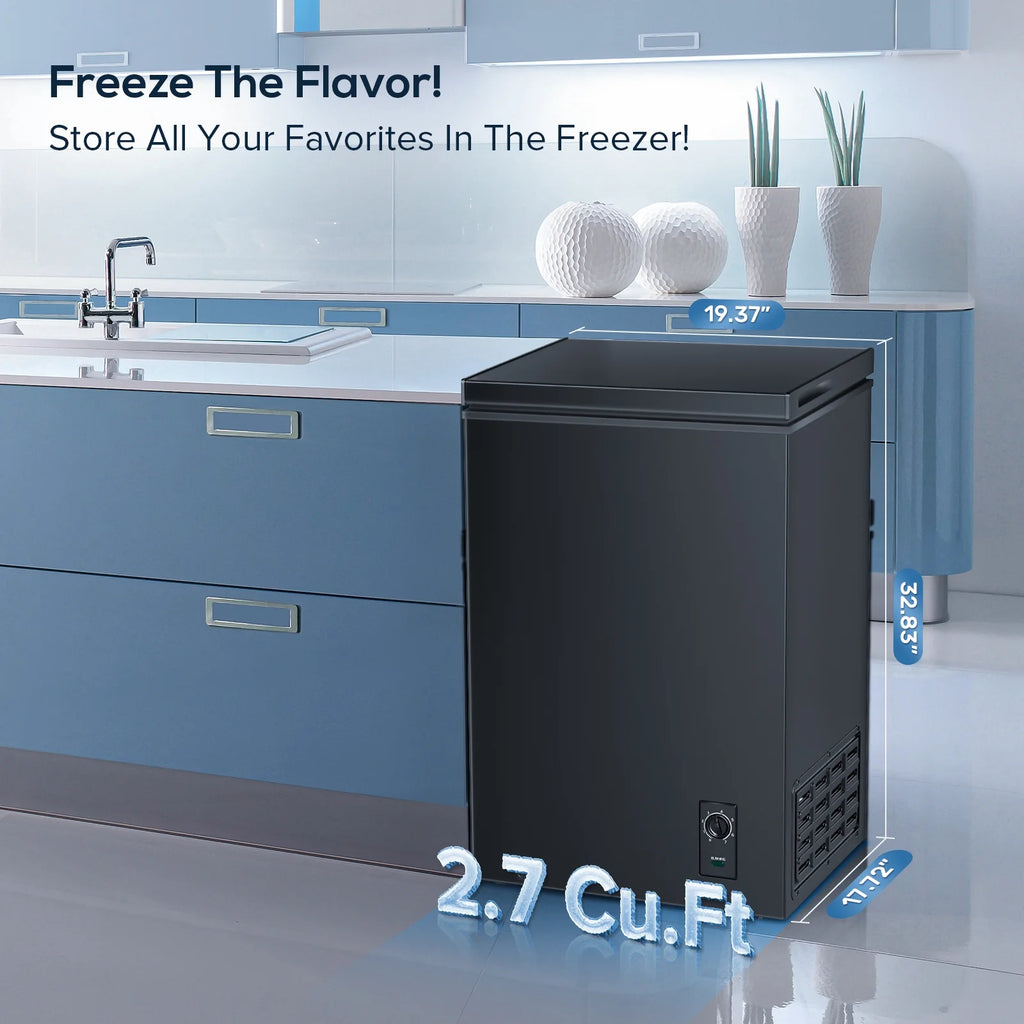2.7 Cubic Feet Black Chest Freezer V4700