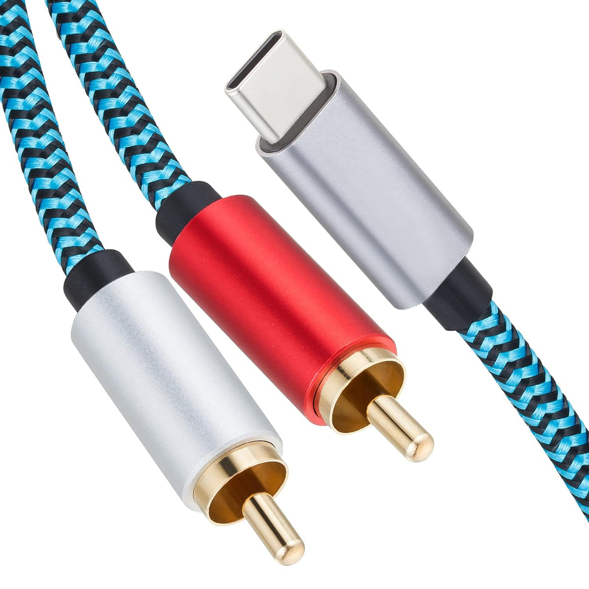 USB C to 2 Male RCA Audio Stereo Cable 15 ft I30325