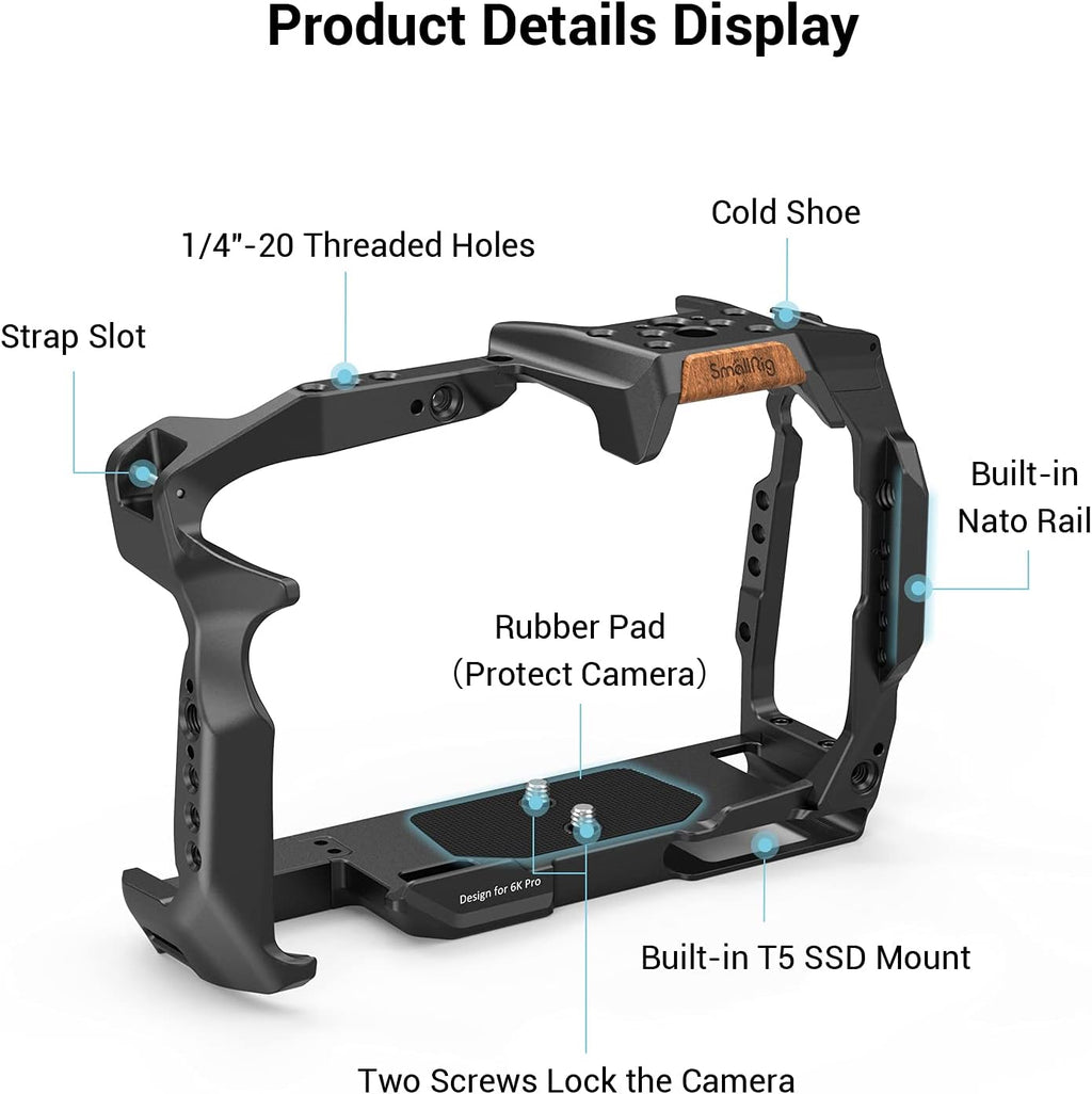 Camera Cage with NATO Rail and Cold Shoe Mount E3702