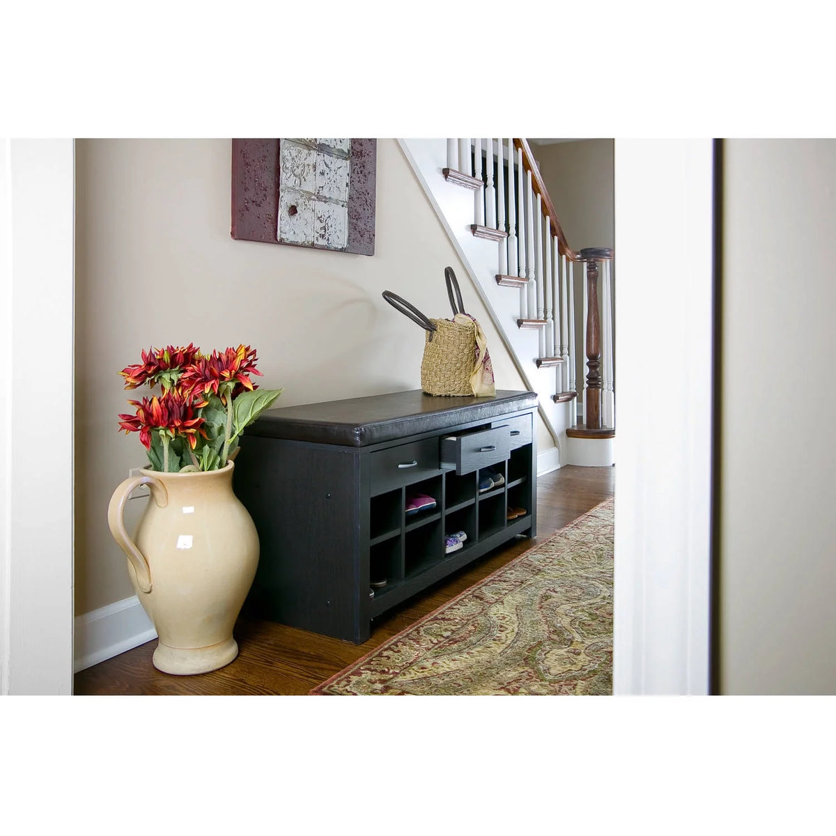 Espresso Entryway Bench D520495