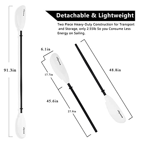 Adjustable Aluminum Fiberglass Kayak Paddle C40974