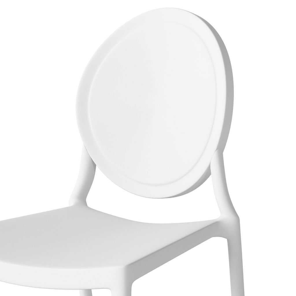 Set of 4 Matte Navy Blue Stackable Side Chairs X916