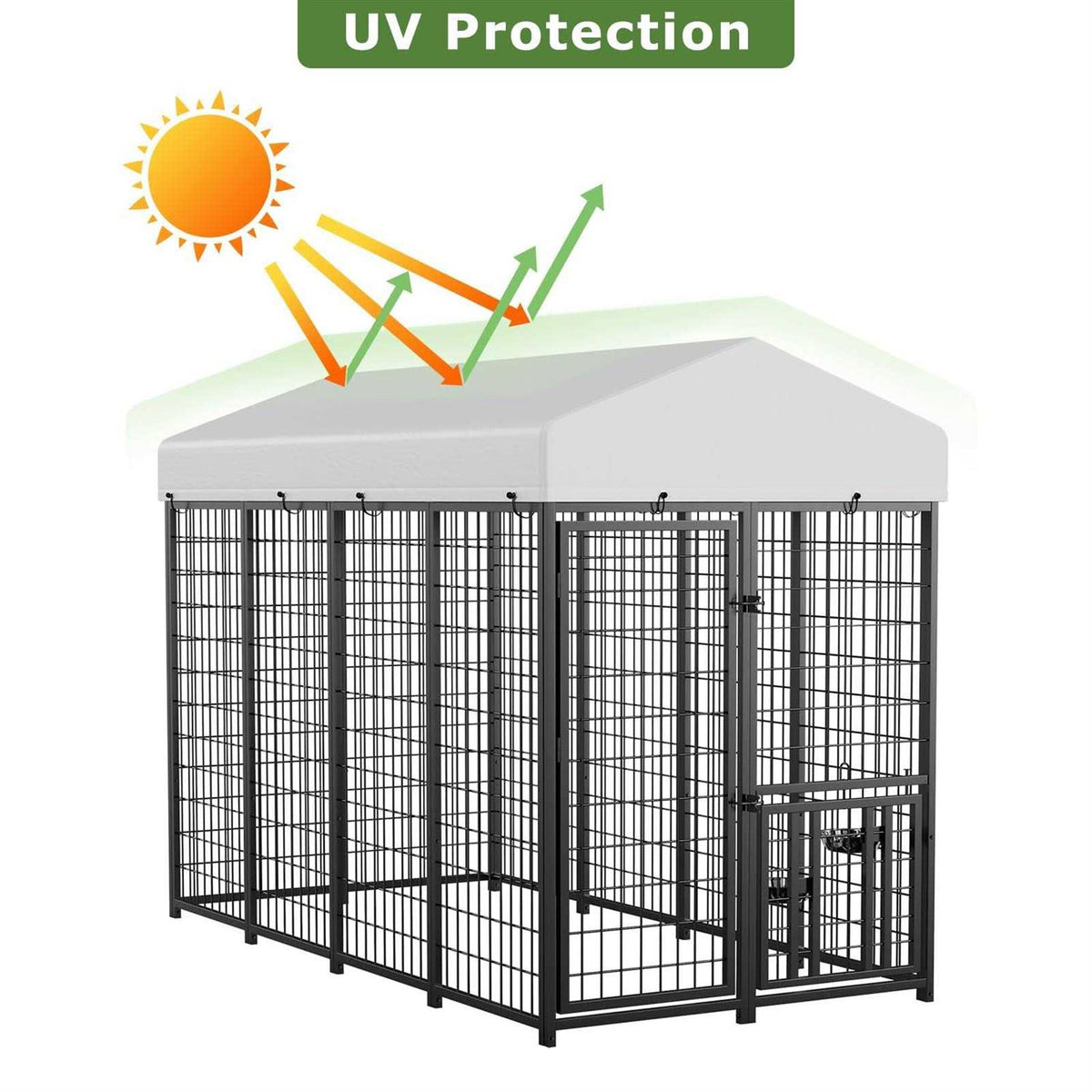 Large Metal Dog Kennel Outdoor Pet Enclosure J159