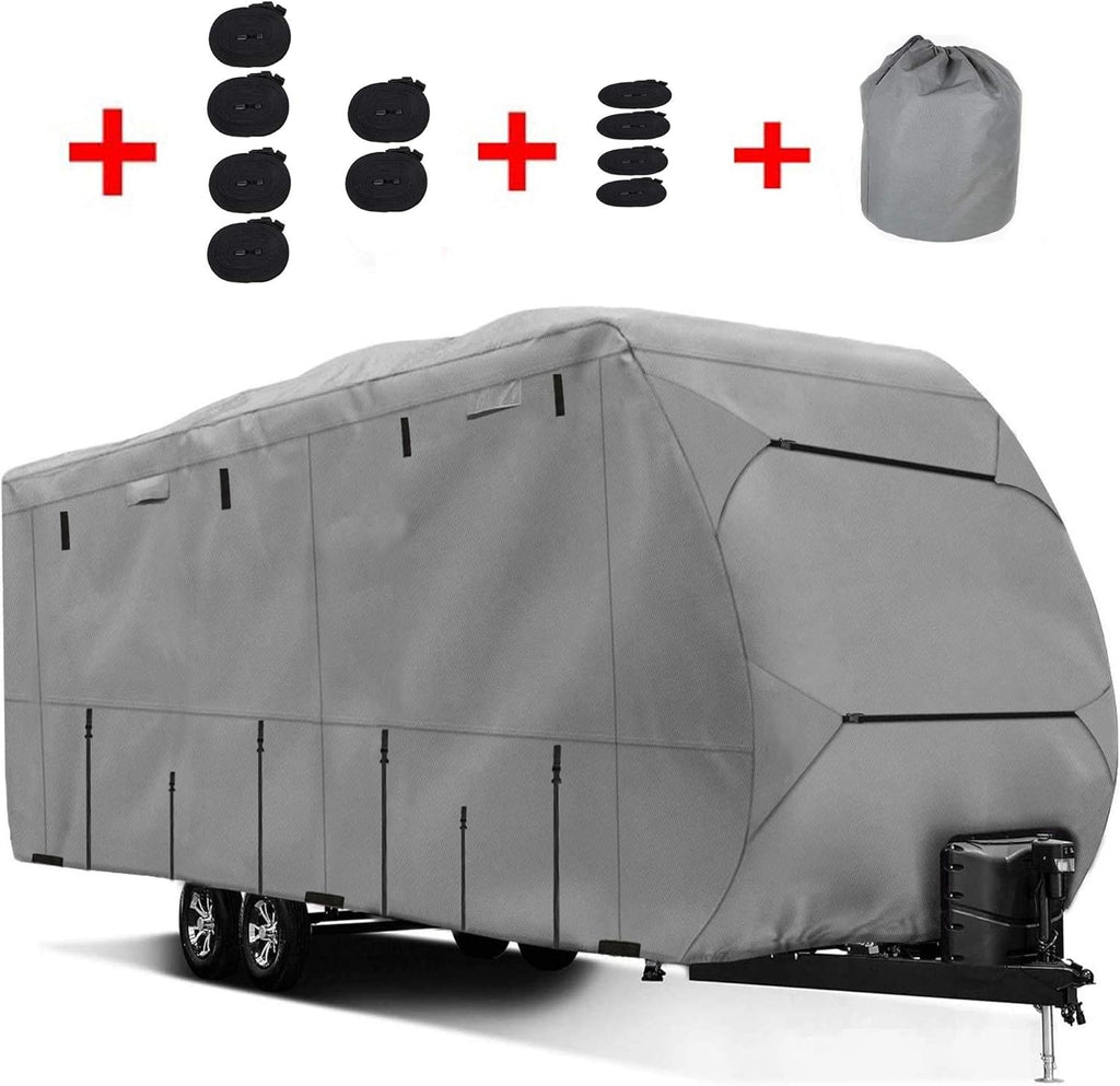 Waterproof Windproof 420D Polyester Oxford RV Cover Fits 16~18FT Q83882