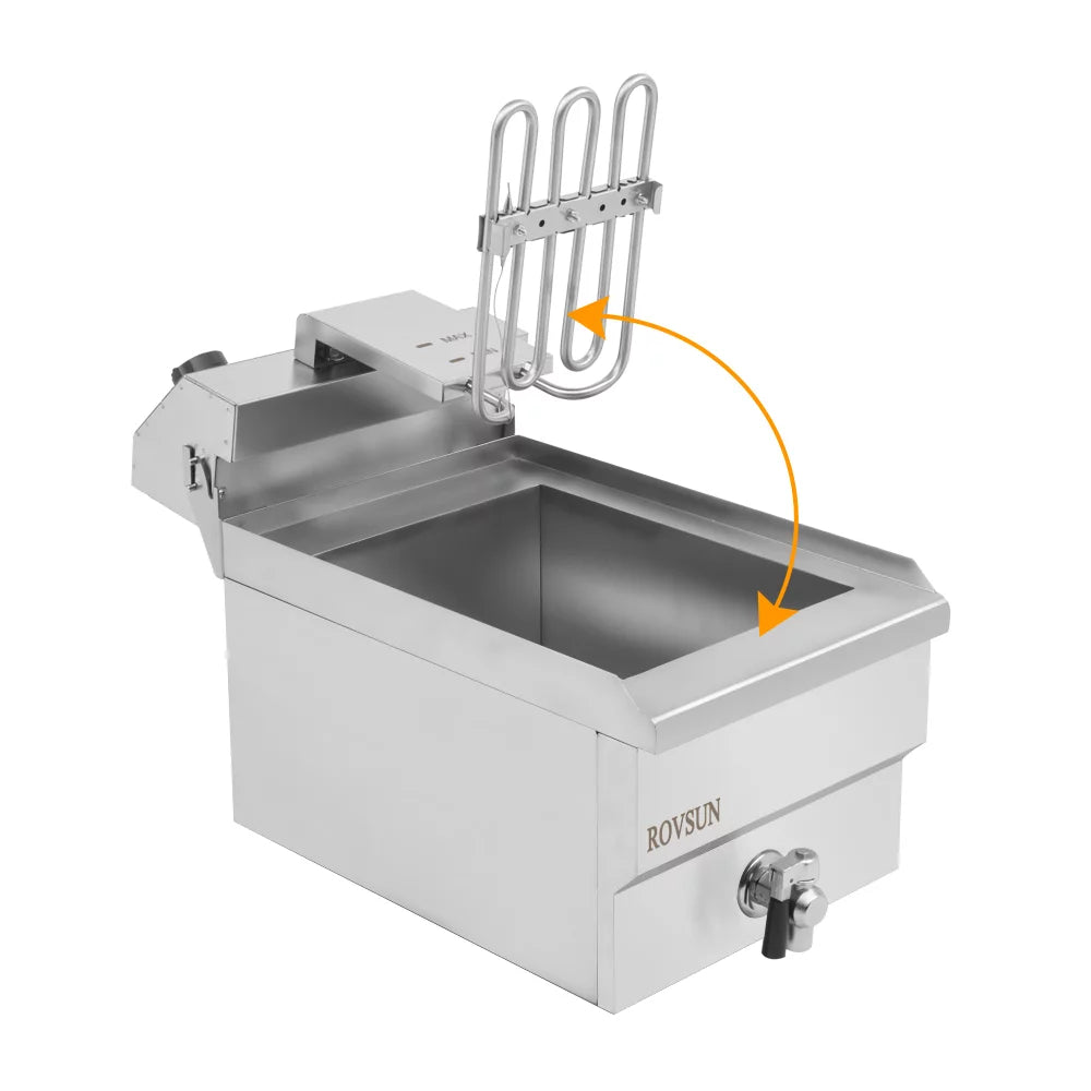 12.5QT Stainless Steel Electric Deep Fryer J724085