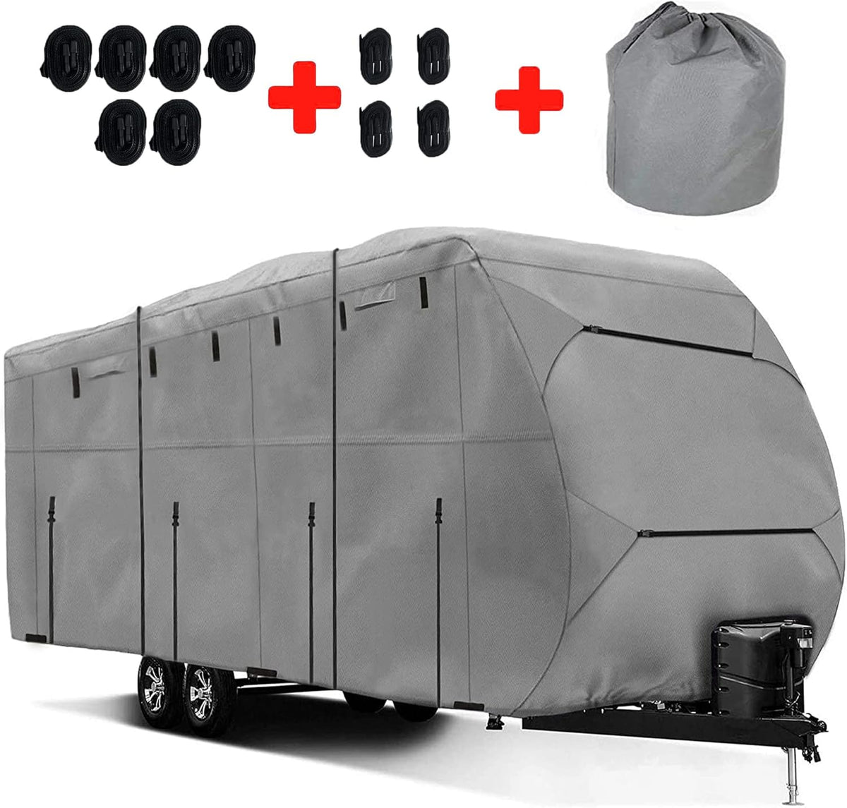 Waterproof Windproof 420D Polyester Oxford RV Cover Fits 16~18FT Q83882