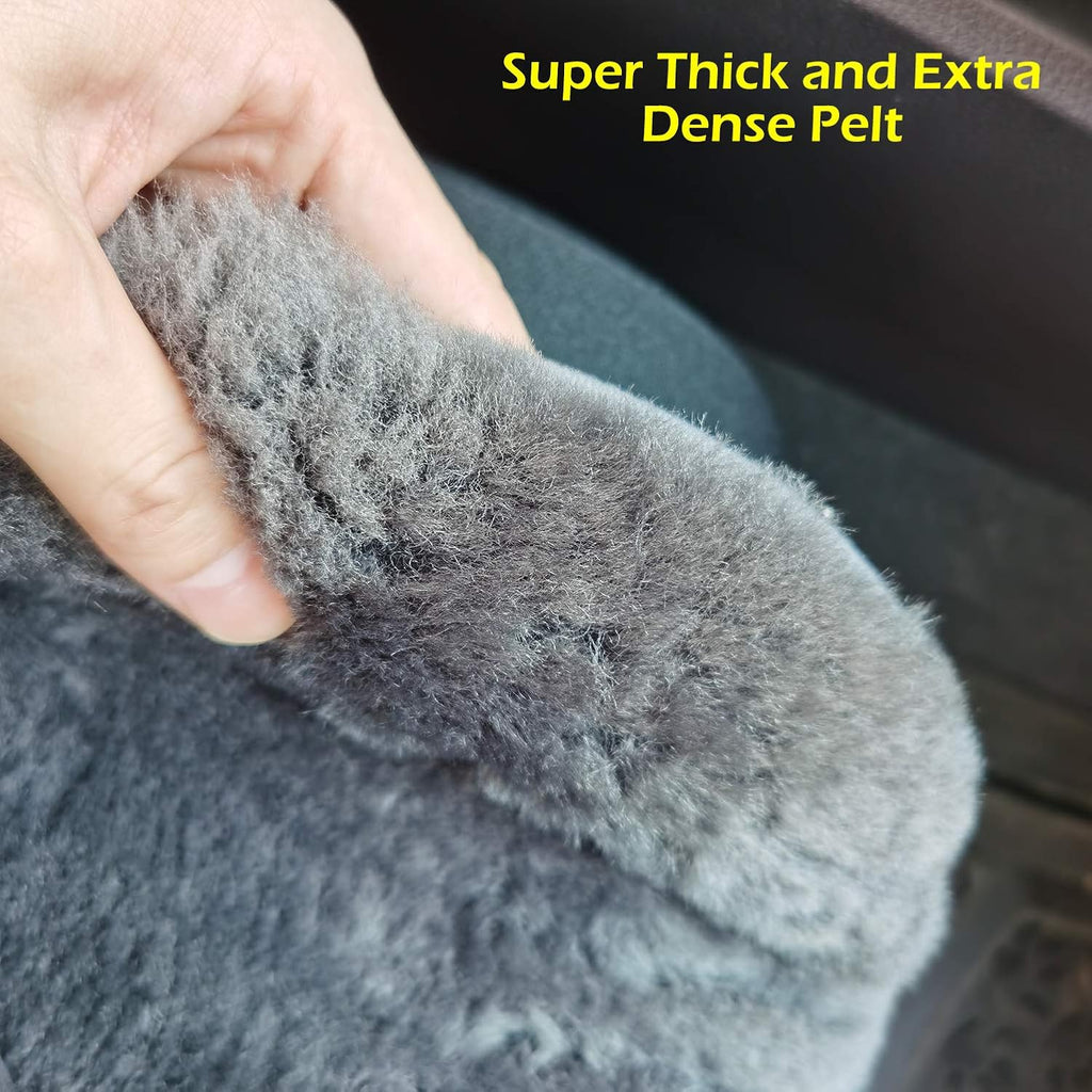 Charcoal Sheepskin Seat Cover 1 Pack Q680