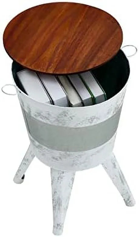 Black Coffee Table with Wood Top I805054