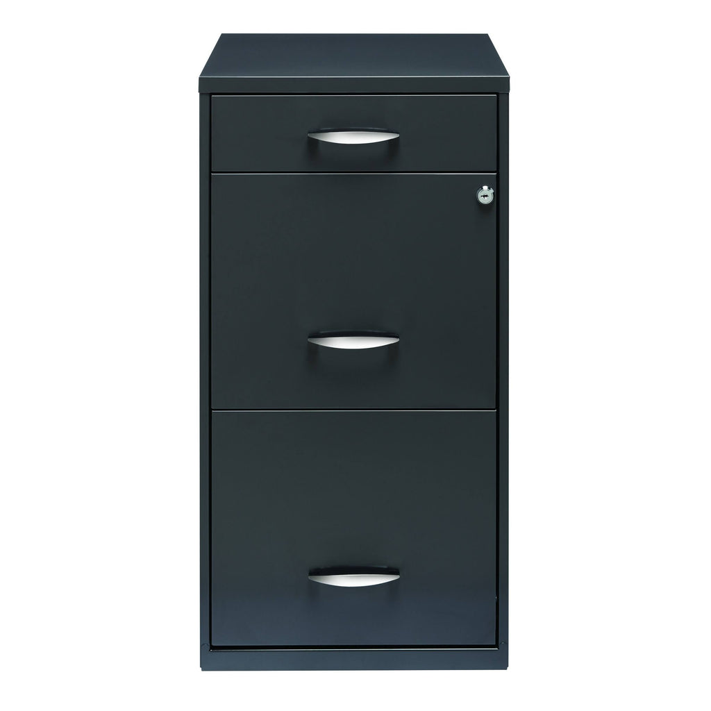 3-Drawer Charcoal File Cabinet V11555