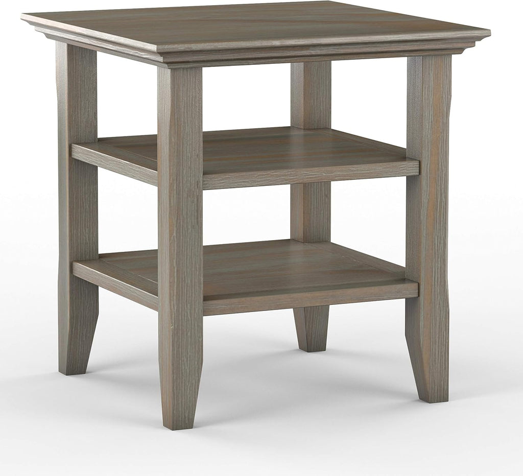 19 inch Farmhouse Grey End Table Q24576