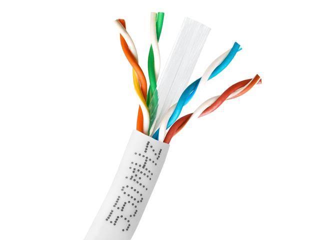 Cat6 23AWG Bare Copper 1000ft Ethernet Cable White N928901