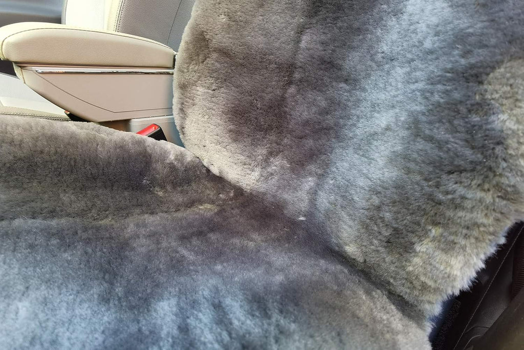 Charcoal Sheepskin Seat Cover 1 Pack Q680