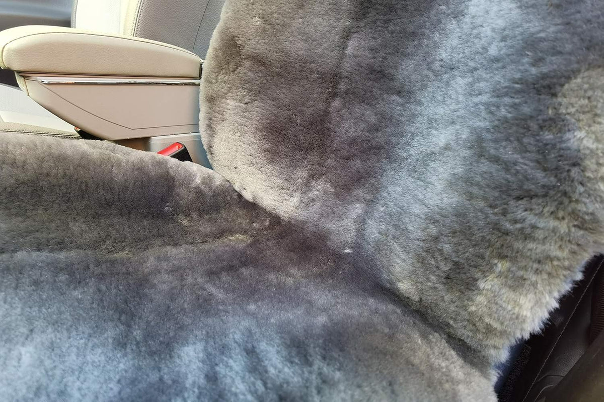 Charcoal Sheepskin Seat Cover 1 Pack Q680