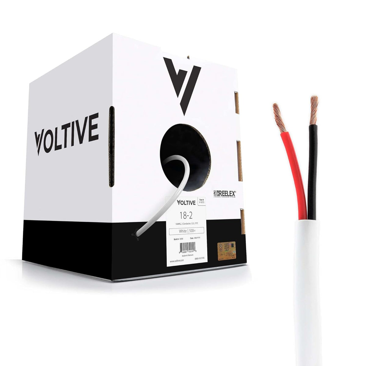 16 AWG 2 Conductor Oxygen-Free Copper Speaker Wire White I6204
