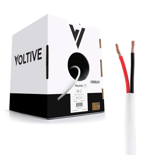 16 AWG 2 Conductor Oxygen-Free Copper Speaker Wire White I6204