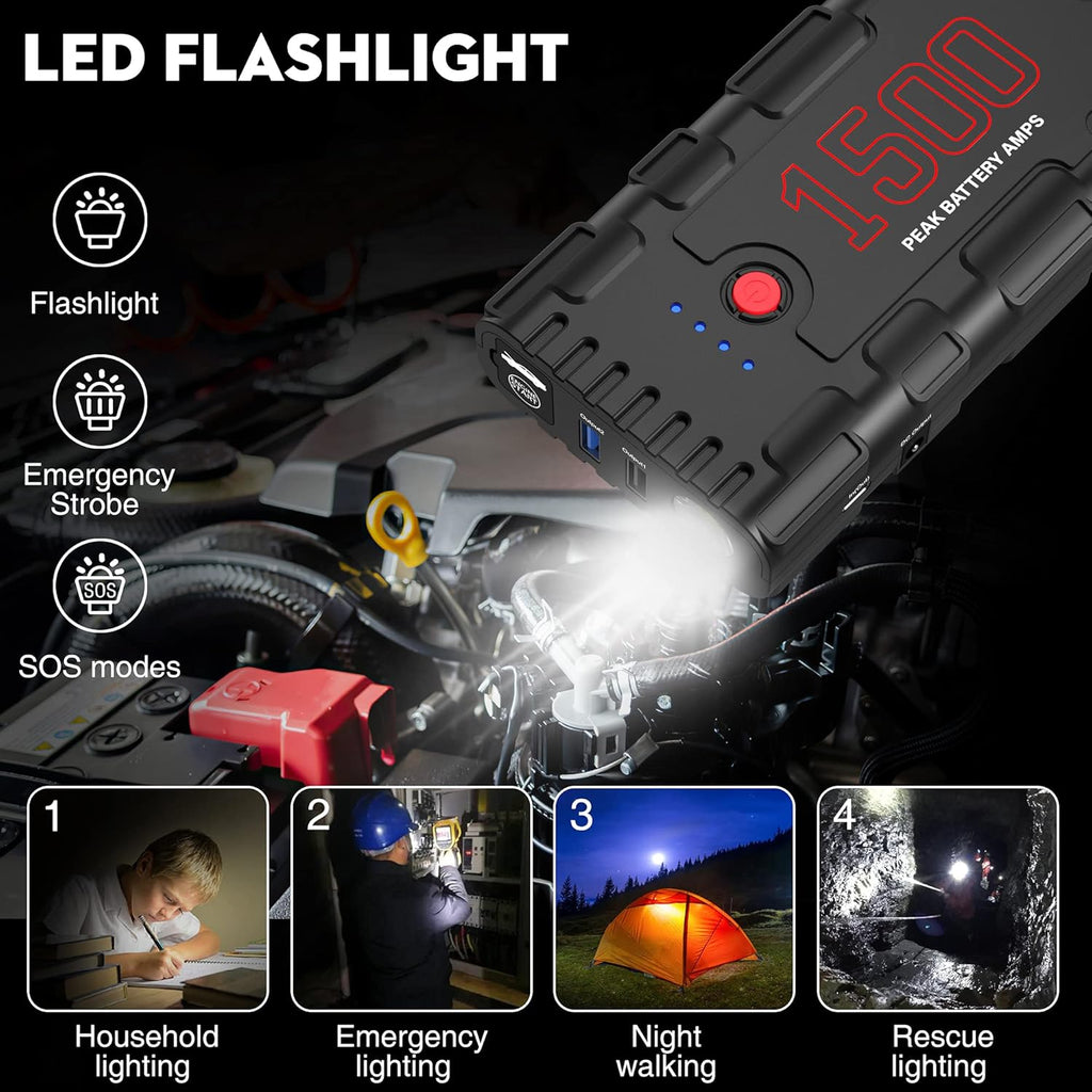 21800mAh 12V Portable Car Jump Starter Pack of 2 F3115